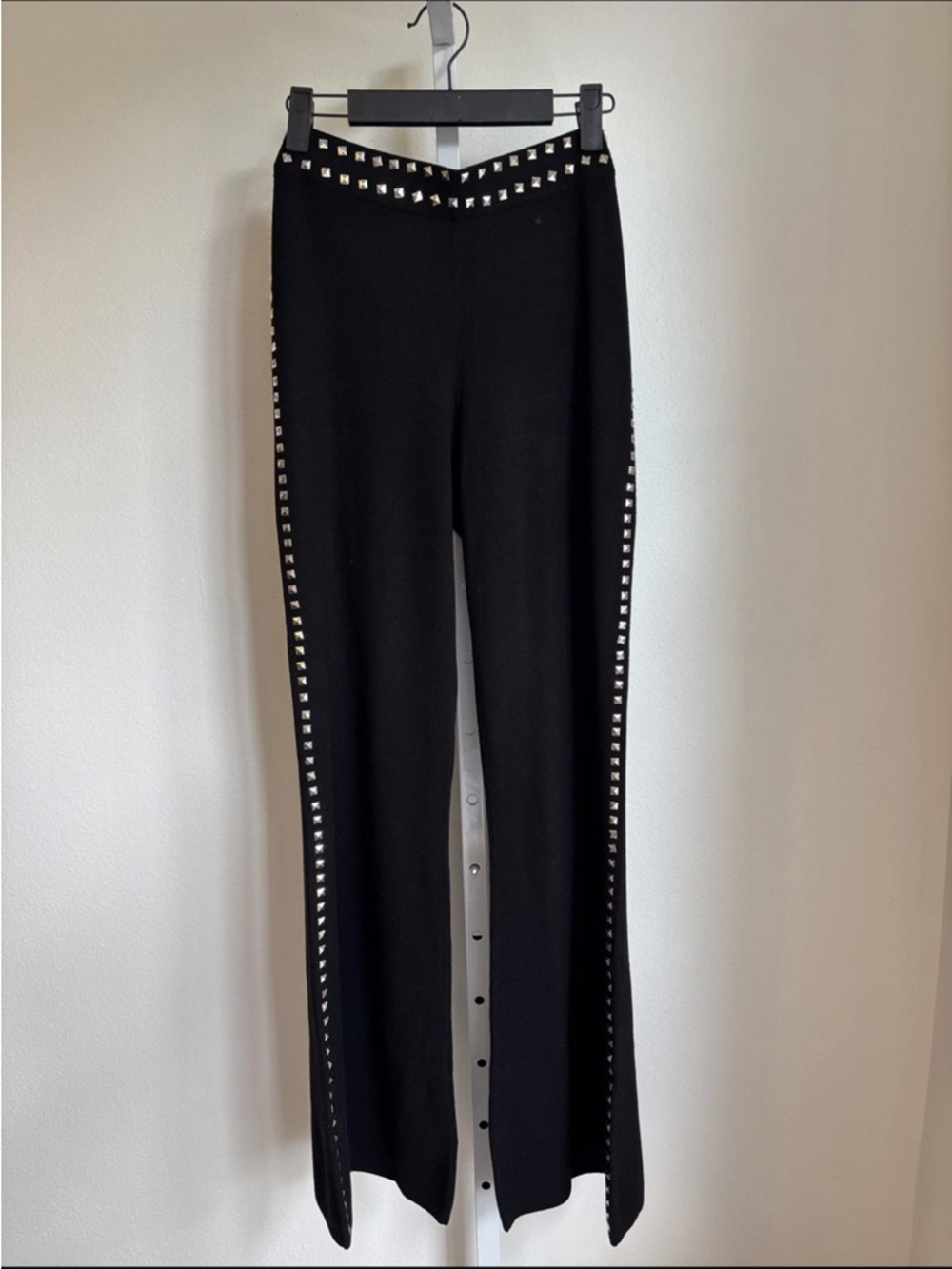 Minnie Rose Women's Viscose Western Embellished Pants Black SIZE MEDIUM NWOT